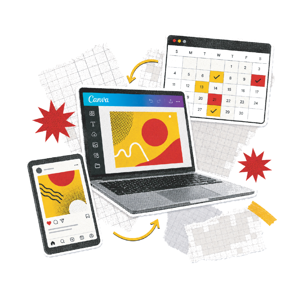 Création digital : planning, visuel et Canva